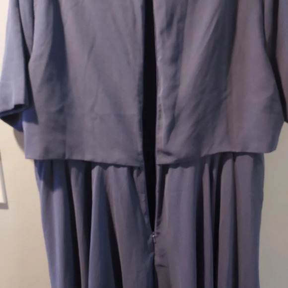 ASOS DESIGN Dusty Blue Maternity 3D embellished crop top midi dress in Size 12US - Picture 8 of 14